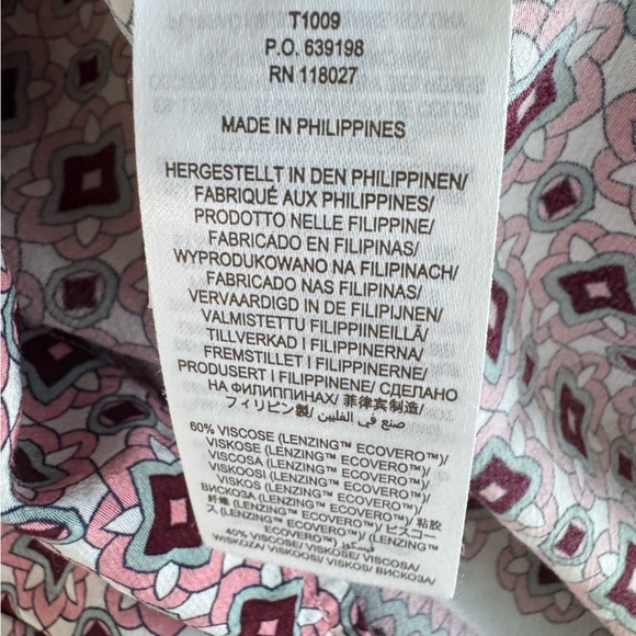 Boden Womens 4R Placement Print Shirt Blouse Long Sleeve Geometric Office Career - Picture 8 of 8